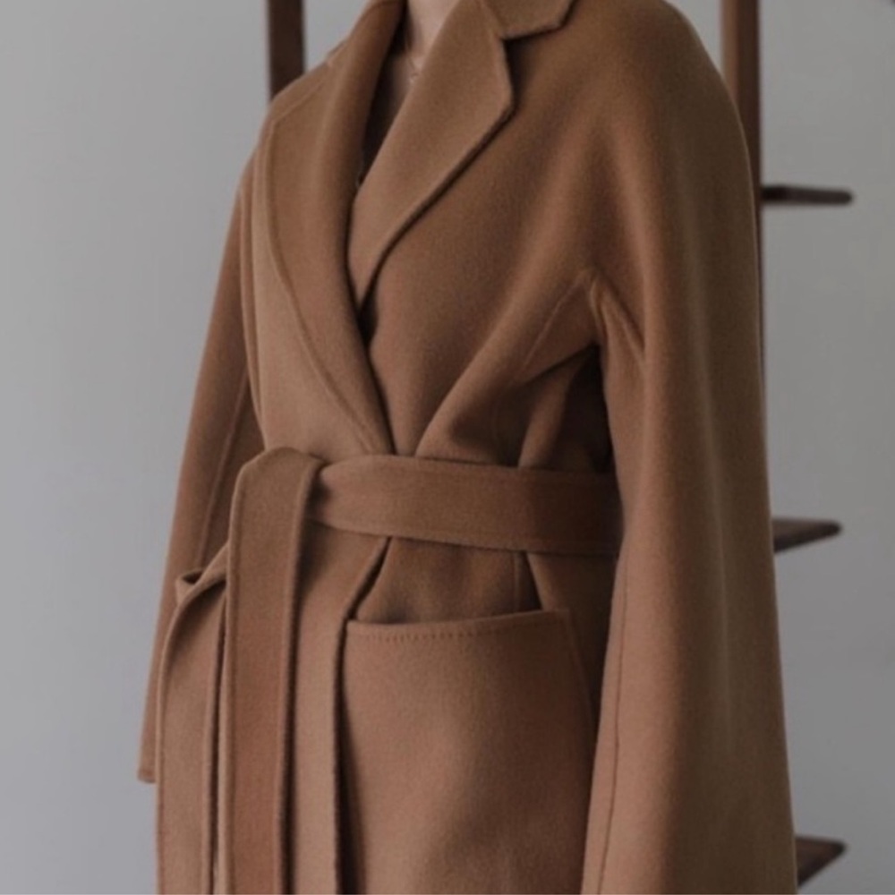 New The Curated Camel Classic Coat with belt